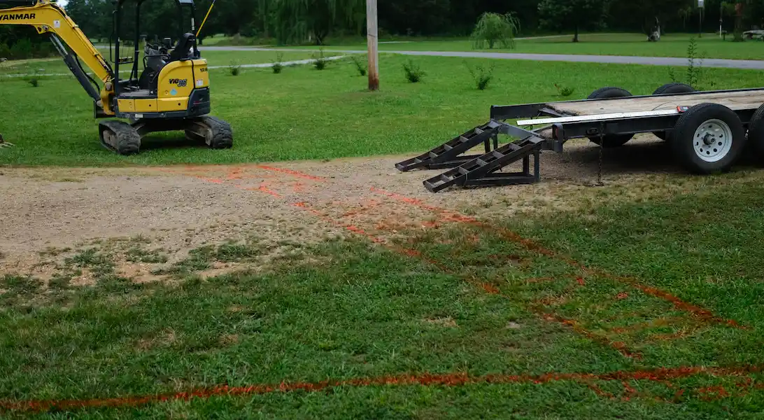 coulvert installation prep in hogjaw valley