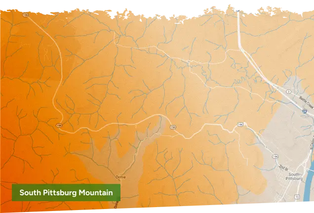 excavation services on south pittsburg mointain