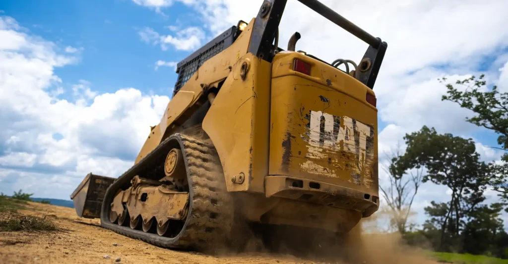 skid steer used for land grading